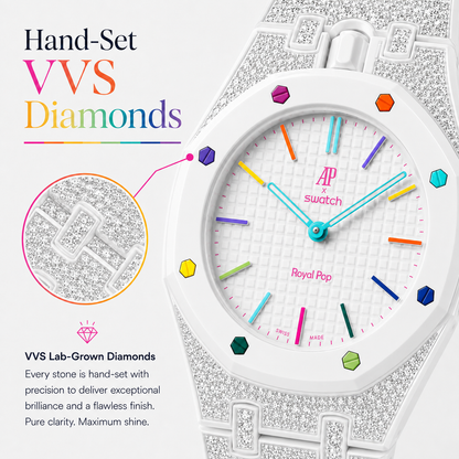 Royal Pop Ceramic Strass Bracelet - HUIT BLANC